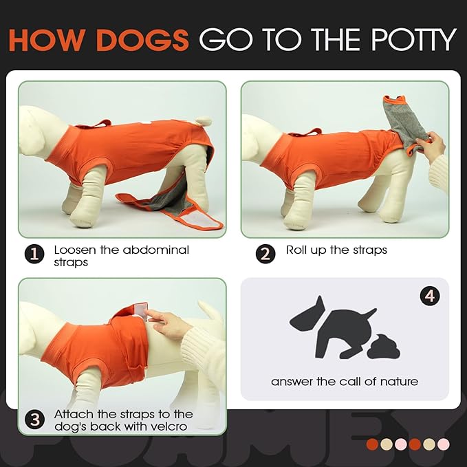 FUAMEY Dog Recovery Suit Male,Dogs Surgery Neuter Suits Puppy Spay Shirts for Female Protect Dog&