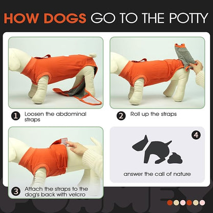 FUAMEY Dog Recovery Suit Male,Dogs Surgery Neuter Suits Puppy Spay Shirts for Female Protect Dog&