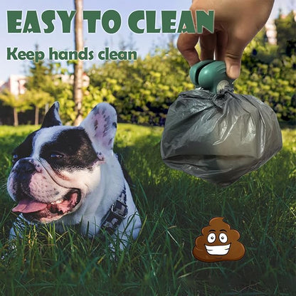 Portable Dog Pooper Scooper with Bag Attachment, Small Handheld Poop Scoop for Travel Walks Yard