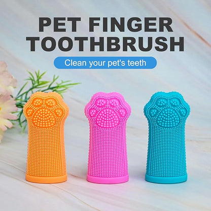 Hera Harmony Finger Toothbrush for Small Dogs, Cats &amp; Puppies, Soft Silicone, 3 Pack