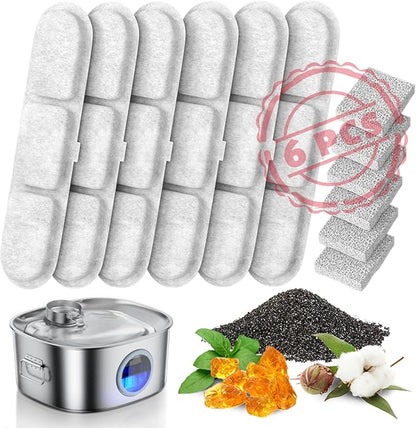 Dog Water Fountain Stainless Steel, 11L/2.8Gal Large Pet Fountain for Large Dogs Inside, Dog Fountain Water Bowl Dispenser with Visible Window &amp; LED, Ultra Quiet for Multi-Pet (Filters)