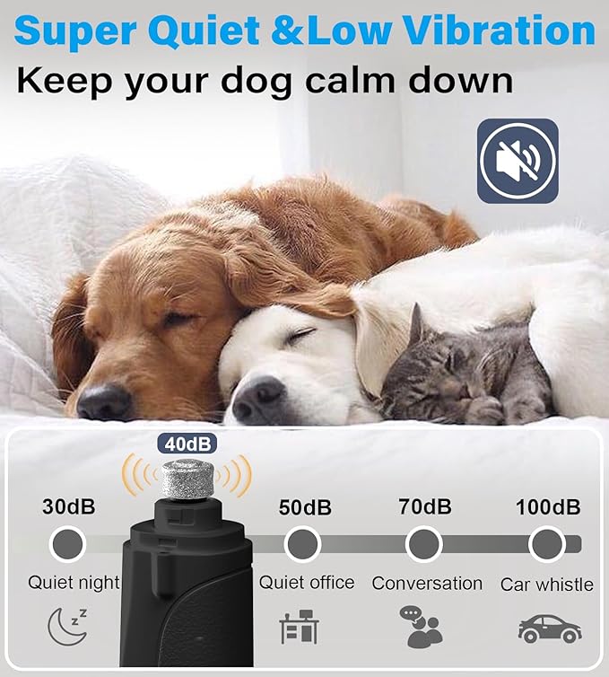 2 in 1 Dog Nail Clippers &amp; Cat Nail Clippers Trimmers for Large Medium Small Dogs Cats Claw Trimmer Quick Sensor and Safety Guard USB Rechargeable Dogs Nail Trimmer with Catcher &amp; 2 LED Lights