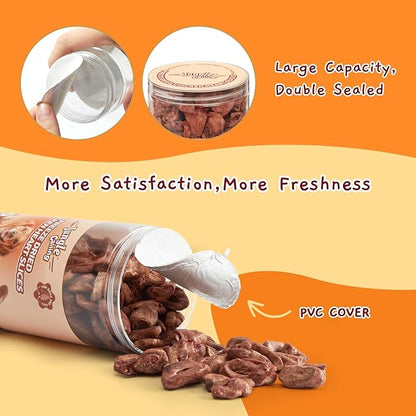 Jungle Calling Cat Treats &amp; Dog Snacks, Freeze Dried Chicken Hearts Halves for Cats &amp; Dogs, Single Ingredient Organ Meat, High Protein Pet Training Treats &amp; Food Topper, 7.76 oz