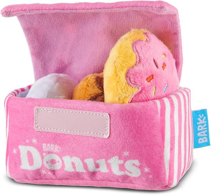 Barkbox Dog Toys – Barker’s Dozen Donuts Plush 4 in 1 Multi Part Interactive Dog Toy for Dogs &amp; Puppies – Small