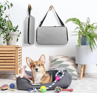 Beautyflier Pet Grooming Supplies Organizer, Protective Tote Bag Case for Pet Grooming Kit &amp; Vacuum Suction Dogs Cats Hair, Travel Pouch Bag for Pet Dog Grooming Vacuum Kit, Bag Only (Gray)