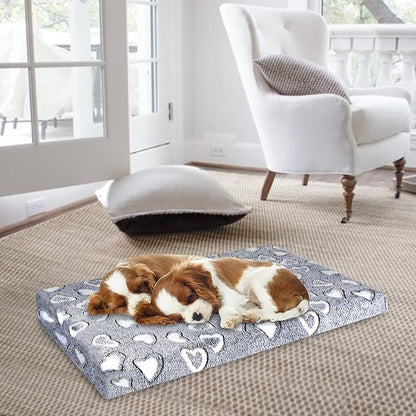 VANKEAN Dog Crate Mat - Reversible Cool &amp; Warm Stylish Bed, Waterproof &amp; Machine Washable, Supports Small to XXL Dogs, Grey