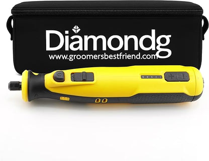 Diamondg Cordless Dog Nail Grinder with Quiet Sound &amp; LED Tip for Large &amp; Small Dogs, 4hrs. Runtime - Electric Dog Nail Trimmer, Heavy Duty Rotary Tool Alternative to Toenail Clippers &amp; Filers