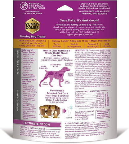 Dog Dental Treats – Vet VOHC Approved, Removes Tartar &amp; Cleans Teeth – Yummy High Protein Chicken Treat for Extra Small Dogs (Mini Pack, 30 Count)