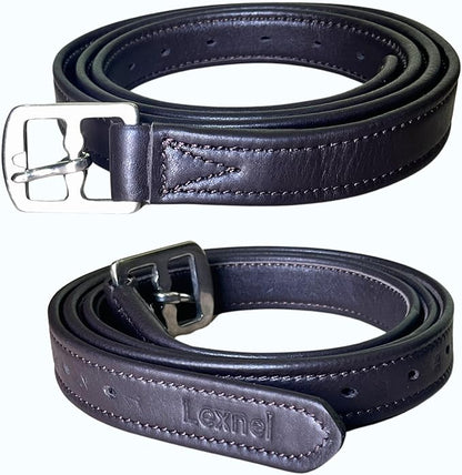 Non-Stretch Soft Stirrup Leather with Stainless Steel Hardware 1 Pair Pack of 2
