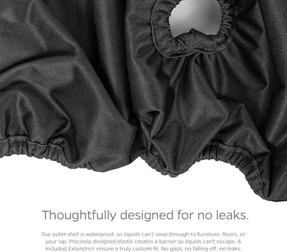 Pet Parents® Washable Dog Diapers (3pack) + Extendrs® of Durable Doggie Diapers, Premium Dog Diapers Female &amp; Male (X-Large, Black)