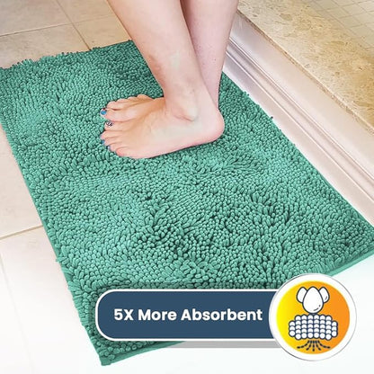 Muddy Mat® Shown on TV – Super Absorbent Door Mat Indoor, Microfiber Quick Dry Chenille Entryway Rug, Non-Slip Front Door Mat, Indoor Mats for Entryway, Machine Washable Pet Rug, Sea Green 24"x36"