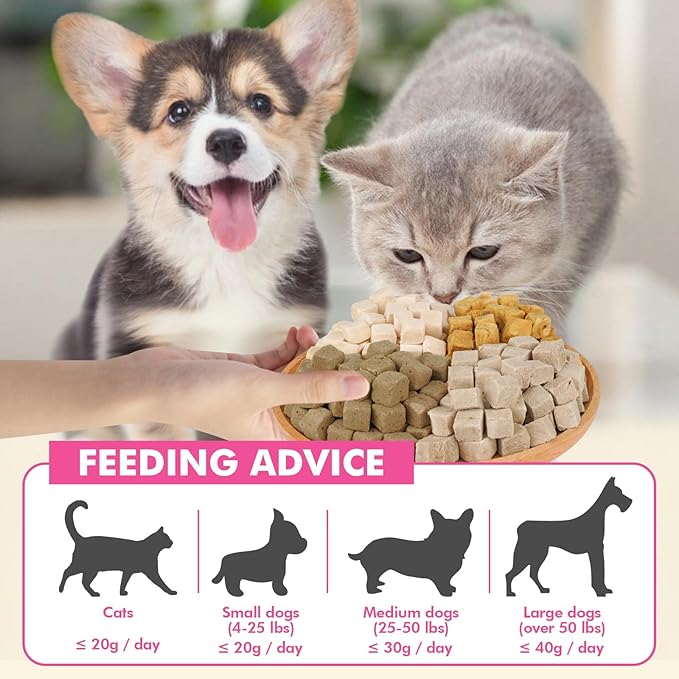 Freeze Dried Cats &amp; Dogs Raw Treats, All Natural Single Ingredient Chicken Breast, High Protein Healthy Pet Training Treats or Food Topper, 11.3 oz