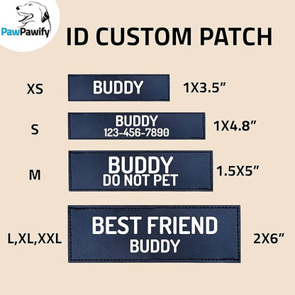 PawPawify Custom No Pull Dog Harness with Name and Phone Number, Heavy Duty Personalized Pet Vest to Prevent Tugging, Pulling, or Choking, Training and Walking (Purple, S (10-19LBS))