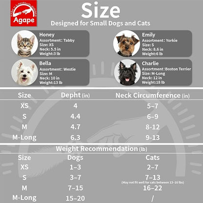 Agape Soft Cone for Cats &amp; Small Dogs, Comfy Pet Cone to Stop Licking, Adjustable Cat E Collar Alternative After Surgery, Protective Elizabethan Collar for Pup &amp; Kitty, Water Repellent Recovery Cone