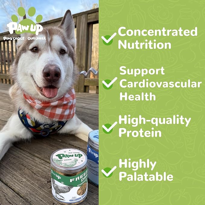 Freeze Dried Chicken Heart Pet Treats, High Protein Freeze-Dried Pet Food for Dogs, Cats, Fresh Ingredient, 3.2 oz, Rawhide Free, Gluten&amp;Grain Free