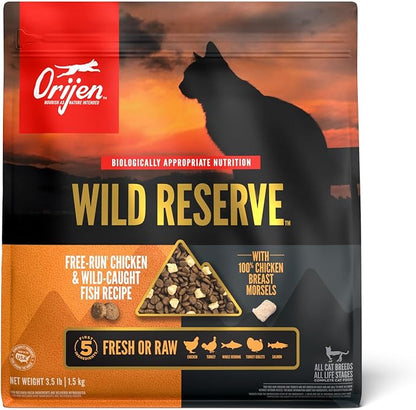 ORIJEN Wild Reserve Dry Cat Food Free-Run Chicken &amp; Wild-Caught Fish Recipe 3.5lb Bag