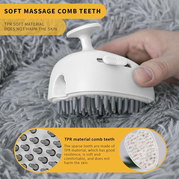 Cat Steam Brush for Shedding, 4 in 1 Rechargeable Steam Brush for Cats and Dogs, Anti-Static, Massage, Cleaning, Shedding &amp; Combing All In One!