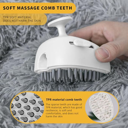 Cat Steam Brush for Shedding, 4 in 1 Rechargeable Steam Brush for Cats and Dogs, Anti-Static, Massage, Cleaning, Shedding &amp; Combing All In One!