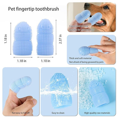 (4PCS) Pet Bath Brush,2025 New 2 in 1 Dog Bath Brush,Dog Shampoo Brush Bubble Maker,Bathing Dogs Grooming Massage Brush for Long &amp; Short Haired Dogs &amp; Cats,with Built-in Shampoo Dispenser(Blue)