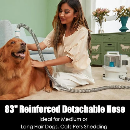 Pet Grooming Kit with 3.4L Oversized Vacuum Suction - 99% Pet Hair Removal - Professional Dog Clippers &amp; Shedding Tools for Cats, Teddy, Poodle, Golden Retrievers