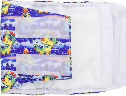 CuteBone Dog Diapers Male Belly Bands 3 Pack for Male Dogs Reusable Puppy Wraps DM65S