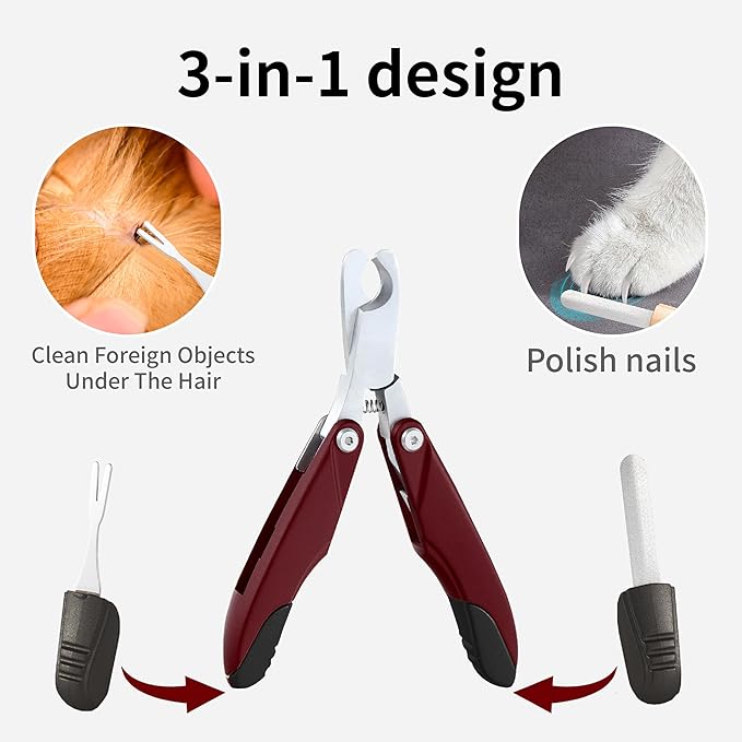 Dog Nail Trimmers &amp; Dog Nail Clippers for Grooming - Small Dog Nail Clippers - Safe and Easy Stainless Pet Supplies