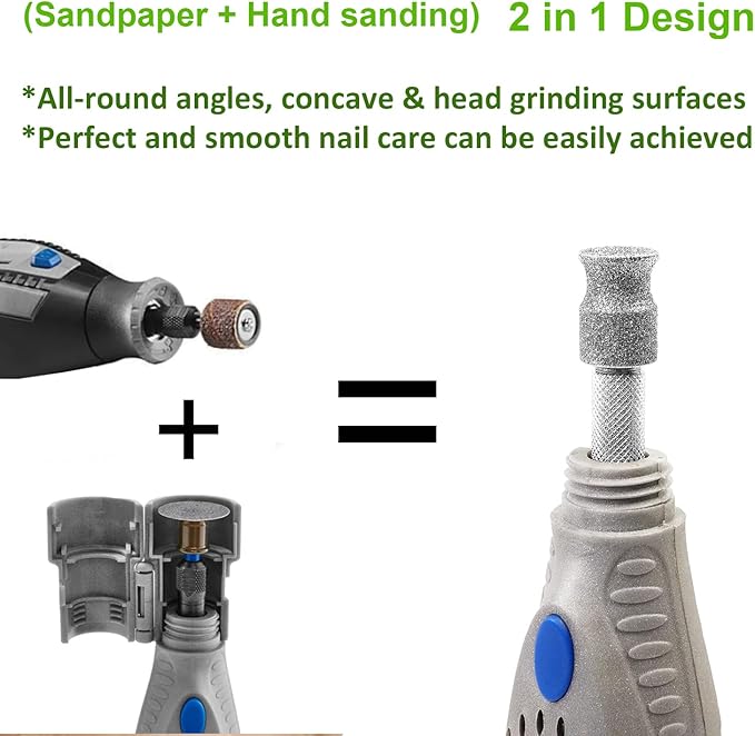 FlashA+60 Diamond Dog Nail for Dremel, Screw-Mounted Mode Nail Dremel Tool for Dogs, Especially Suitable for Long-Haired Dogs, Dremel Polishing Bits, Animals Nail Care &amp; Home Grinder Tools