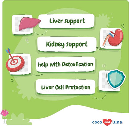 Milk Thistle for Dogs - 90 Soft Chews - Liver and Kidney Support - Hepatic Support with EPA &amp; DHA - Detox - Liver Supplement for Dogs with Choline and L-Arginine.