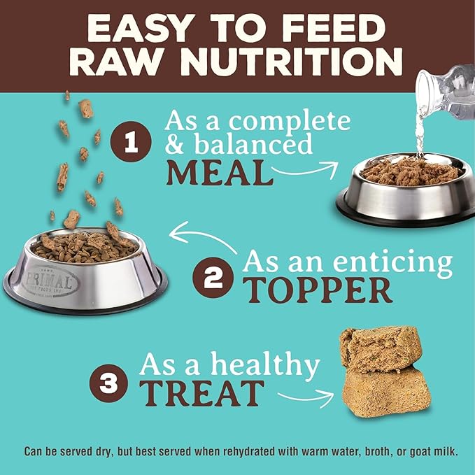 Primal Freeze Dried Raw Cat Food Nuggets Chicken &amp; Salmon, Complete &amp; Balanced Meal or Topper, Premium, Healthy, Grain Free, High Protein Raw Cat Food with Probiotics (5.5 oz)