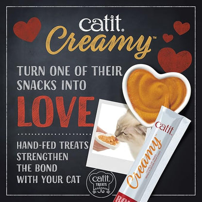 Catit Creamy Lickable Cat Treat, Healthy Cat Treat, Chicken &amp; Shrimp, 12 Pack, 0.5 Ounce (Pack of 12)