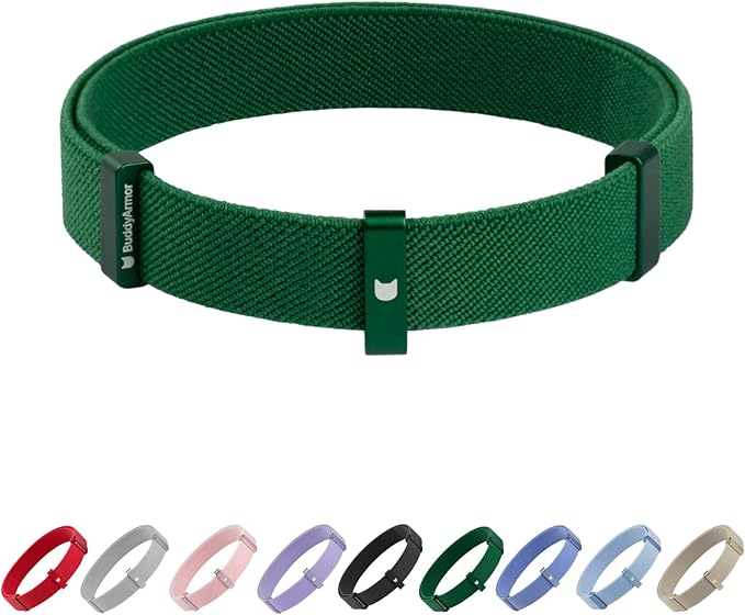 Safety Cat Collar - U.S. IDA Gold Awarding Design, Stretch Elastic Quick Release, Non Breakaway - Light Weight for Kitten, Neck Fit 7.8&