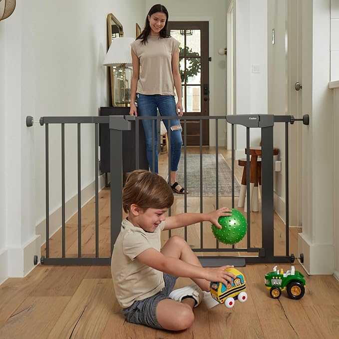 Cumbor 2 Pack 29.7-46" Baby Gate for Stairs, Mom&