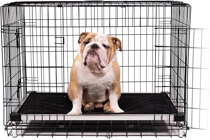 K9 Ballistics Chew Proof Armored Padded Dog Crate Bed, Virtually Indestructible, Legs Included (Blue, XX-Large (50" L x 33" W x 8" H))