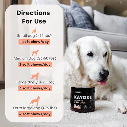 Joint &amp; Recovery | 2-in-1 Joint &amp; Muscle Chews. Help Reduce Pain &amp; Increase Daily Activity. Helps with Arthritis and Pain Prevention. Tasty Trout Flavor.