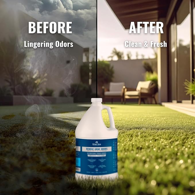 10X Concentrate – Professional Strength Pet Odor Eliminator | Bio-Enzyme Cleaner for Dog &amp; Cat Urine | Makes 10 Gallons for Artificial Grass, Carpet, Patios &amp; Kennels | Pet Safe