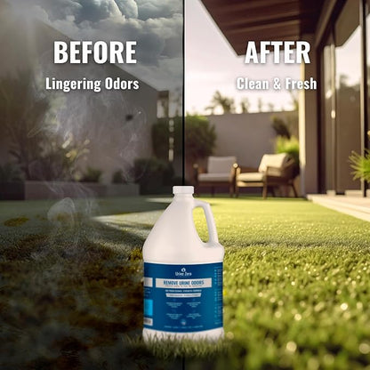 10X Concentrate – Professional Strength Pet Odor Eliminator | Bio-Enzyme Cleaner for Dog &amp; Cat Urine | Makes 10 Gallons for Artificial Grass, Carpet, Patios &amp; Kennels | Pet Safe