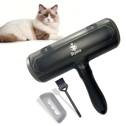 Skyana Pet Hair Roller Brush, Reusable Fur Removal Tool,Self-Cleaning Lint Roller for Dogs and Cats.Hair Removal for Fourniture,Couch,Carpet,Clothing,and Bedding (Black)