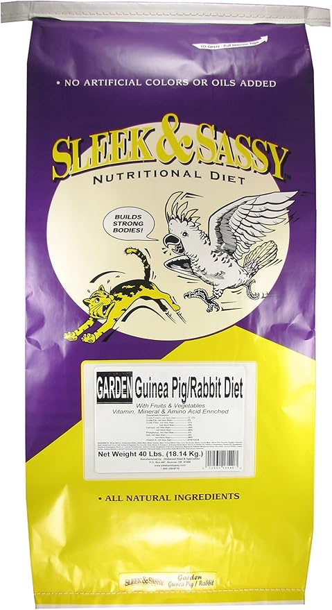SLEEK &amp; SASSY Garden Guinea Pig &amp; Rabbit Food (40 lbs.)