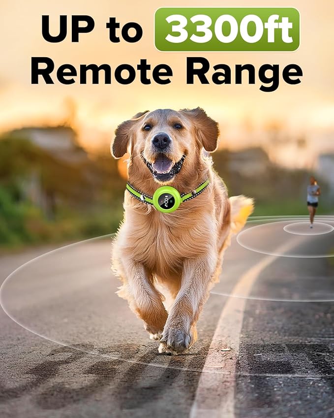 XDX 2-in-1 Dog Shock Collar &amp; Bark Collar – 3300FT Dog Training Collar with Remote, Automatic Anti-Barking, 5 Adjustable Sensitivity Levels, IP67 Waterproof E-Collar for Small Medium Large Dogs