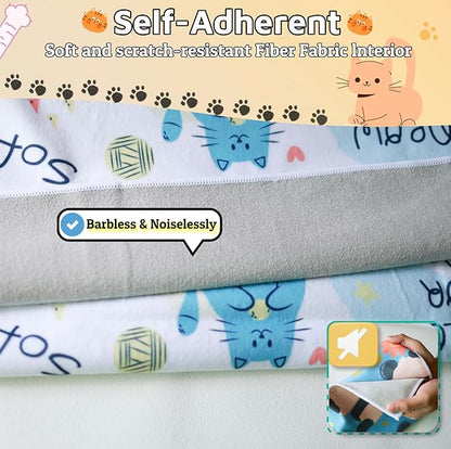 Cat Wrap for Grooming-Premium Cat Grooming Wrap Cat Restraint for Nail Clipping, Self-Adherent Soft Cat Blanket to Wrap Cat Anti-Scratch Anti-Escape Grooming Bag (White, L(Within 9lbs))