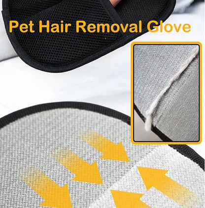 Pet Hair Remover Glove for Cats &amp; Dogs, Electrostatic Pet Hair Removal Gloves, 2PC Upgrade Reusable Pet Hair Remover Glove, for Furniture, Carpet, Car Seat, Pet Grooming