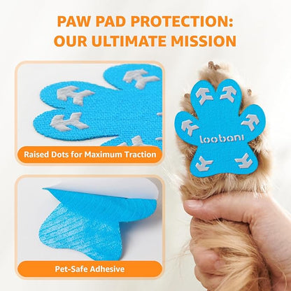 Loobani Paw Pads for Dogs Traction: Anti Slip Dog Paw Grippers for Senior Dogs Walking on Hardwood Slippery Floors - Dog Paw Protector Stickers for Prevent Licking &amp; Wound Care, Easy Using