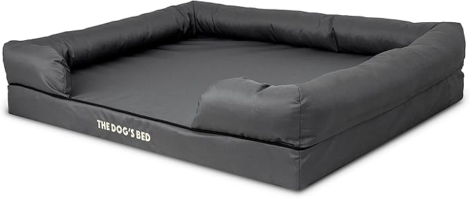 The Dog’s Bed XL Grey 43.5x34, Memory Foam, Pain Relief: Arthritis, Hip &amp; Elbow Dysplasia, Post Surgery, Lameness, Supportive, Calming, Waterproof Washable Cover, Veterinary Approved