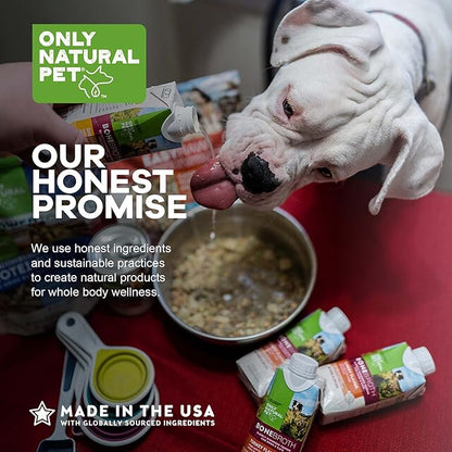 Only Natural Pet Bone Broth Turkey Flavor Dog &amp; Cat Meal Topper, 100% Human-Grade Slow-Simmered, Free-Range for Dry Food or to Hydrate Dehydrated Food - (2-Pack / 11.16 oz Each)