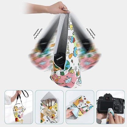 Cat Grooming Wrap for Cutting Nails with Cat Nail Clipper, Self-Adherent Wrap for Ear Cleaning, Anti-Runaway/Scratch, Cat Swaddle Wrap for Calming, Yellow