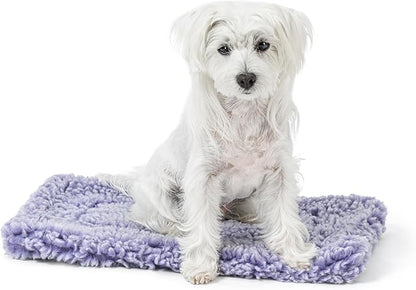 Stoutwool Indestructible Dog Bed - Fluffy Chew Proof Dog Crate Pad - Tough Kennel Pad for Aggressive Chewers - Ideal for Extra Small Breeds &amp; Fits 22-Inch Crate - 21"x12", Jacaranda