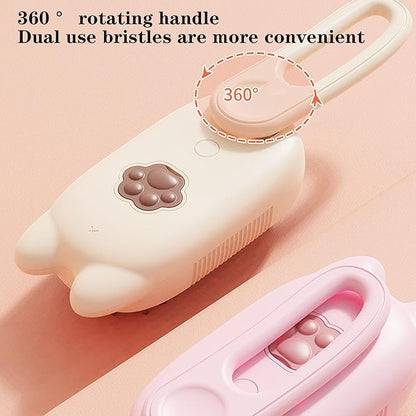 Pet Grooming Brushm,Cat Brush,3 In1 Spray Cat BrushSelf-Cleaning Wet Dog Comb with USB Rechargeable &amp; Water Tank,Suitable for Dogs,Cats to Reduces Flying Hair (Pink)