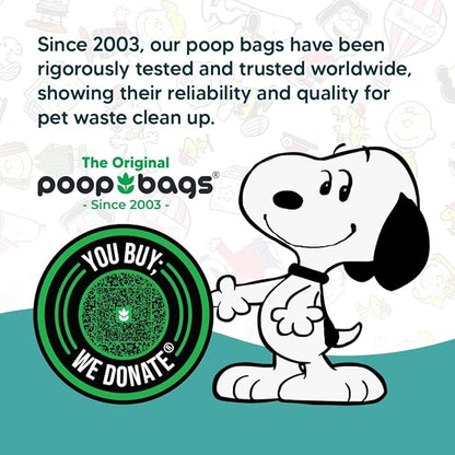 The Original Poop Bags® Peanuts Dog Waste Bags – 38% Plant Based, Leak-Proof &amp; Durable, Large Dog Poop Bags for Dispensers, Unscented (960 Count)