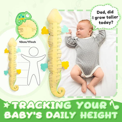 Baby Toys 0-6-12 Months, Musical Stuffed Animal Activity Soft Toys with Multi-Sensory Crinkle,Rattles and Textures,Infant Tummy Time Toys for Newborn Boys Girls,Dinosaur,Green