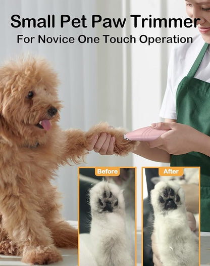 LEYOUFU Dog Paw Trimmer for Grooming, Cordless Electric Small Pet Grooming Clippers Hair Trimmer for Dogs Cats, Low Noise for Trimming Pet&